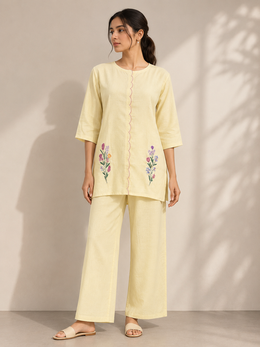 Botanical Embroidered Co-ord Set